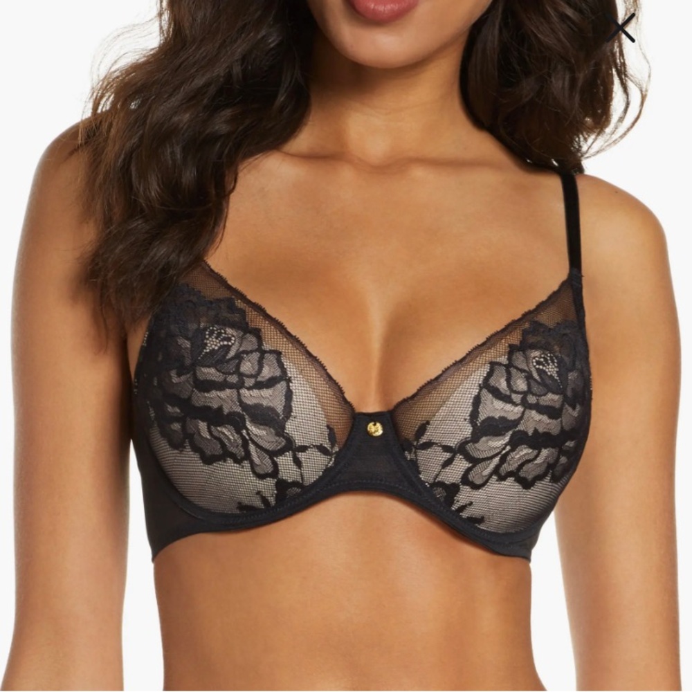 Natori 721150 Flora Contour Underwire Bra 32C Floral Lace VGU - Picture 5 of 13